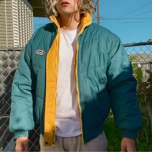 Active Reversible Bomber Puffer Jacket